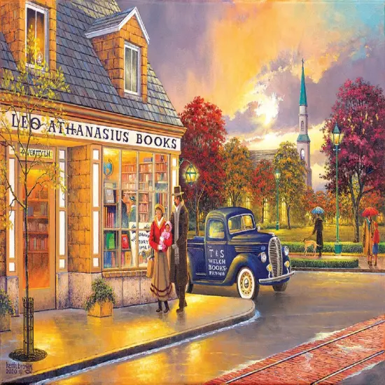 Sunsout Leo's Bookshop 1000 pc Jigsaw Puzzle 44732 {1}