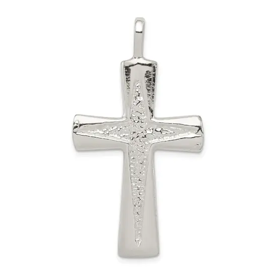 Sterling Silver Cross Charm Religious Jewelry 45mm x 25mm {1}
