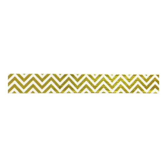 Wrapables Colorful Washi Masking Tape, Metallic Gold Chevron {2}