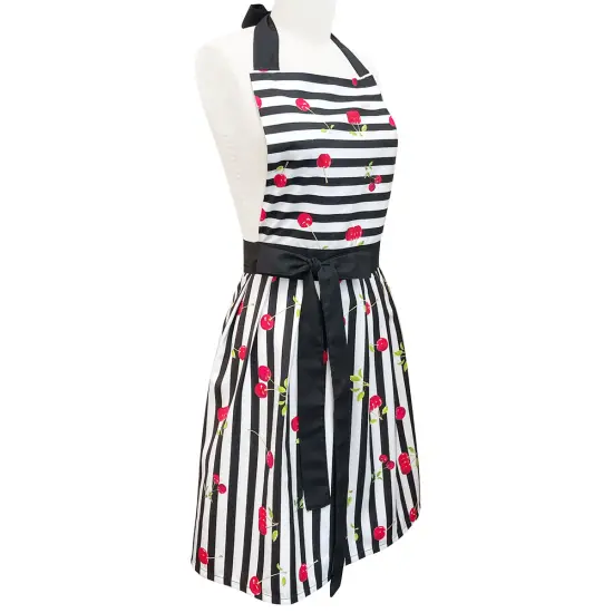 Wrapables Cherries and Stripes Flirty Apron {2}
