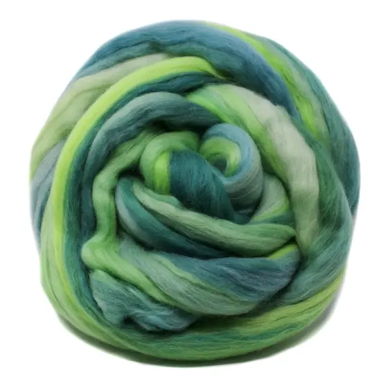100% Superfine Merino Fiber: Top Notch. Soft Combed Top Roving Color Blend for Spinning, Felting, Weaving Whirled Peas {2}