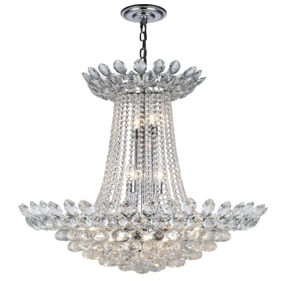 Vesper 13 light Chrome Chandelier Clear Royal Cut Crystal {1}