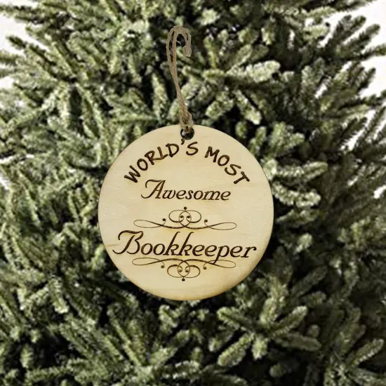 Worlds most Awesome Bookkeeper - Ornament {2}