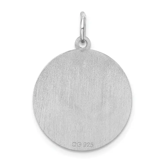 Sterling Silver St. Bernard Disc Charm Pendant Jewelry 26mm x 19mm {3}