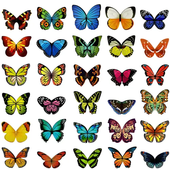 Wrapables Magnetic Butterfly Bookmarks, Page Marker, Foldable Butterfly Page Clips (Set of 30) {1}