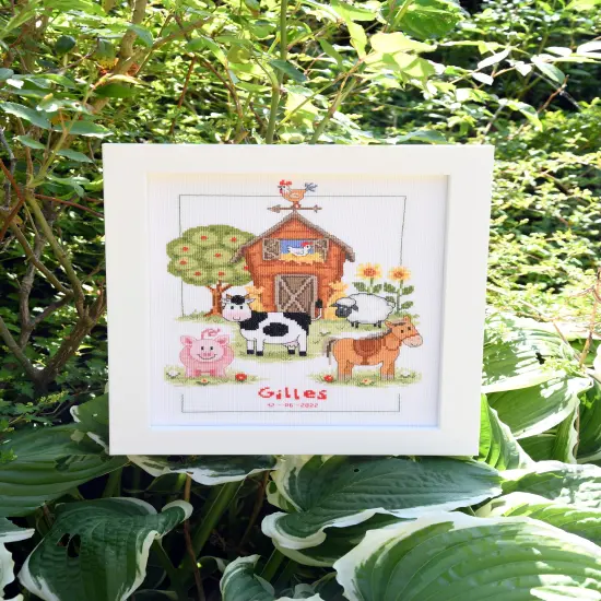 Vervaco Counted Cross Stitch Kit 8.75"X11.5"-At The Farm Record On Aida {3}