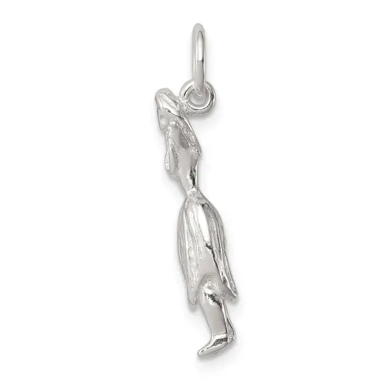 Sterling Silver Hula Dancer Charm Pendant Hawaii {4}