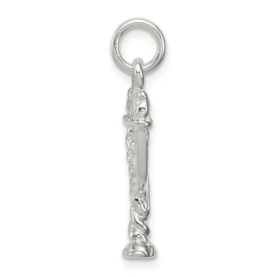 Sterling Silver Menorah Charm Jewerly 22mm x 17mm {4}