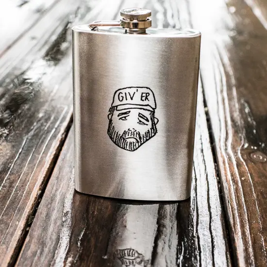 8oz Giver Stainless Steel Flask {2}