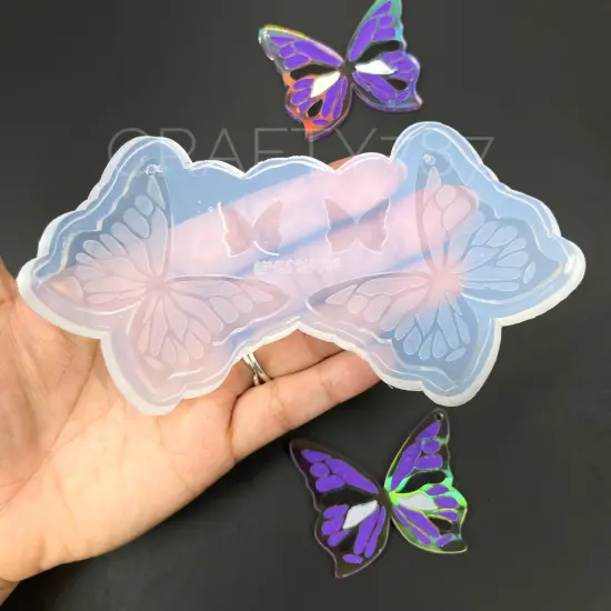 Butterfly Large Dangle Earring Silicone Mold (C8) {3}
