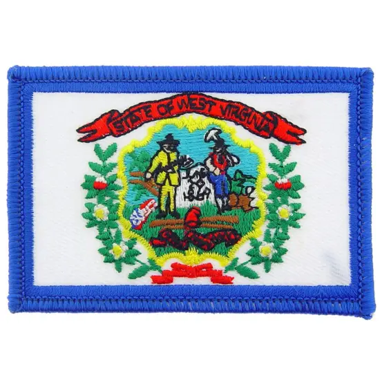 West Virginia State Flag Patch 2 1/2" x 3 1/2" {1}