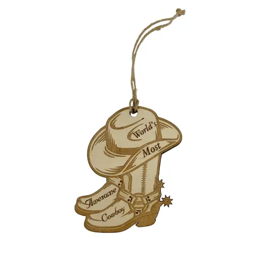 Worlds most Awesome Cowboy - Ornament {1}