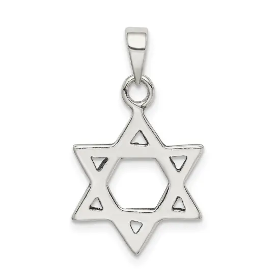 Sterling Silver Star Of David Charm Pendant Jewelry 20mm x 15mm {3}
