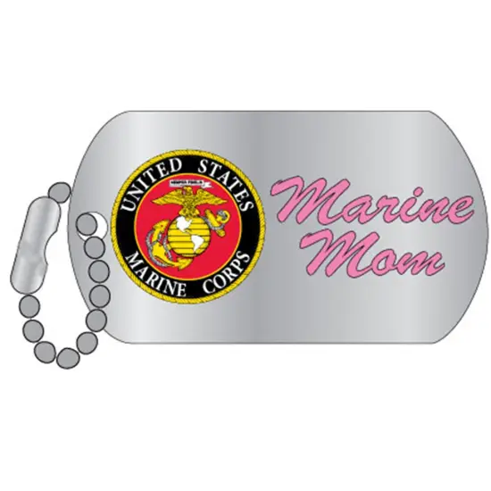 Eagle Emblems Pin-Usmc Logo, "Dog Tag",Mom (1") {1}