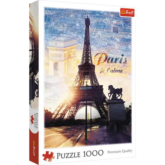1000 Piece Jigsaw Puzzles, Paris at Dawn Puzzle, France, Puzzle of The Eiffel Tower, Arc De Triumph, Adult Puzzles, Trefl 10394 {1}