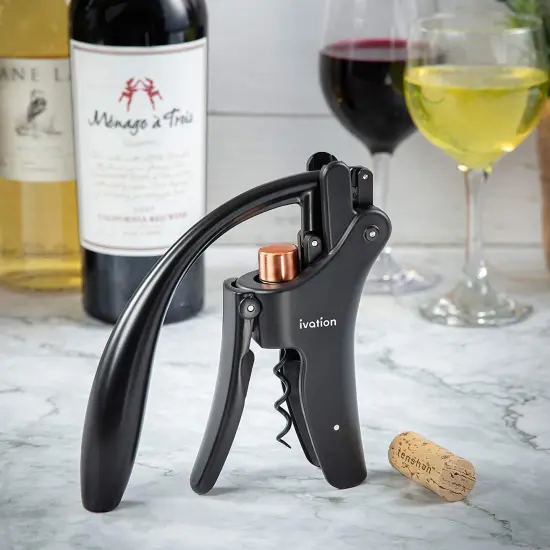 Ivation Wine Bottle Opener, Manual Handheld Corkscrews for Wine Bottles {3}