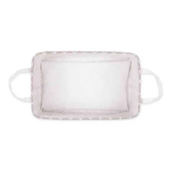 DII PE-Coated Cotton Polyester Laundry Bin Lattice Stone Rectangle Large 10.5x17.5x10.5 (Set of 2) {2}