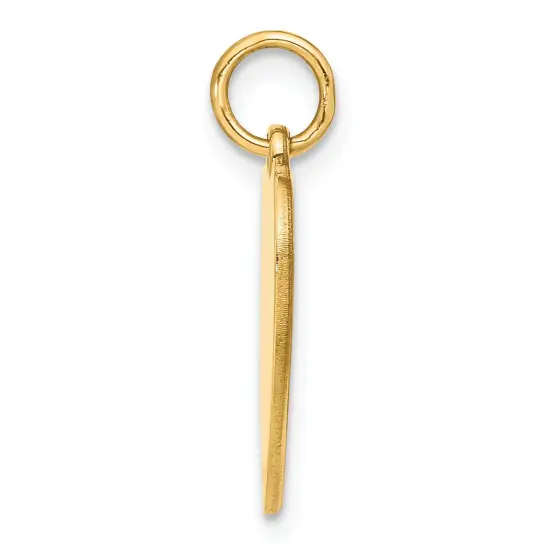 14K Gold USA Flag Heart Charm Love America Pendant Jewerly 22mm x 16mm {3}