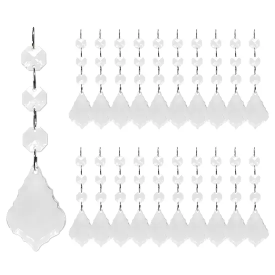 Wrapables Acrylic Hanging Crystal Bead Strands for Chandeliers, Garlands, Wedding Decorations, Christmas Tree Ornaments (20pcs) Maple Leaf {1}