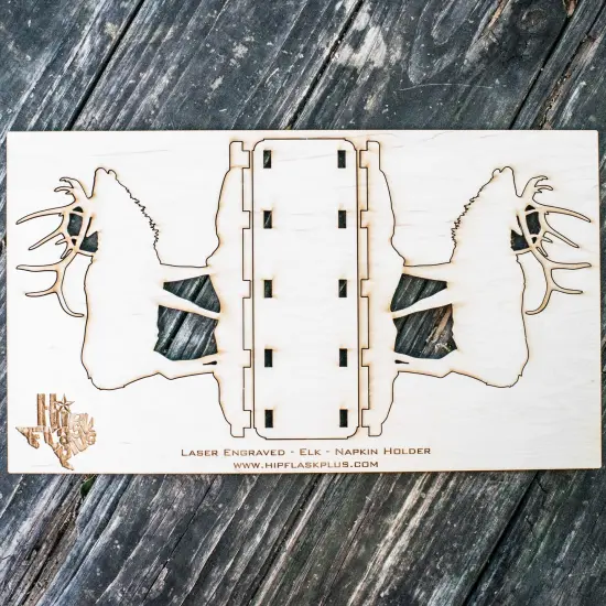Napkin Holder - Elk - Raw Wood Craft {2}
