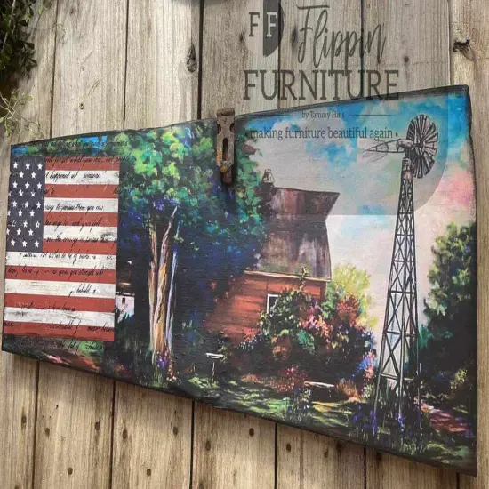 Barn & Windmill- Art paper for Decoupage and Mixed Media {2}