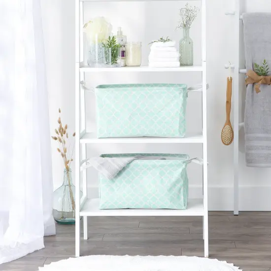 DII Aqua Small Oval Crochet Bath Mat {6}