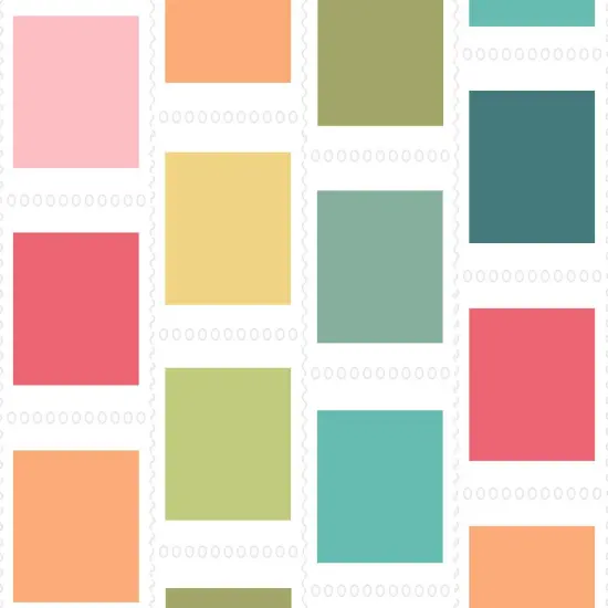 49 And Market Postage Washi Tape Roll-Spectrum Sherbet {4}