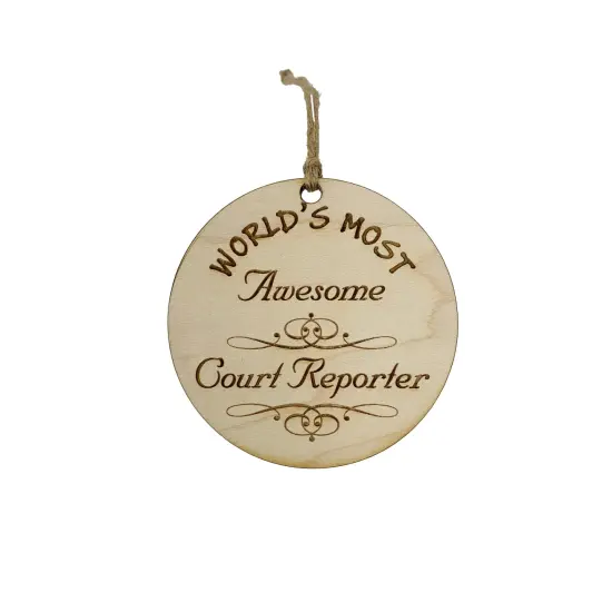Worlds most Awesome Court Reporter - Ornament {1}