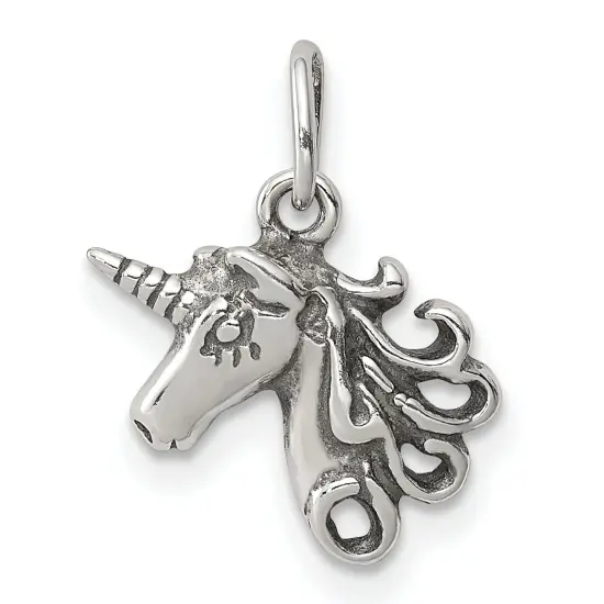 Sterling Silver Unicorn Charm Jewerly 16mm x 11mm {1}