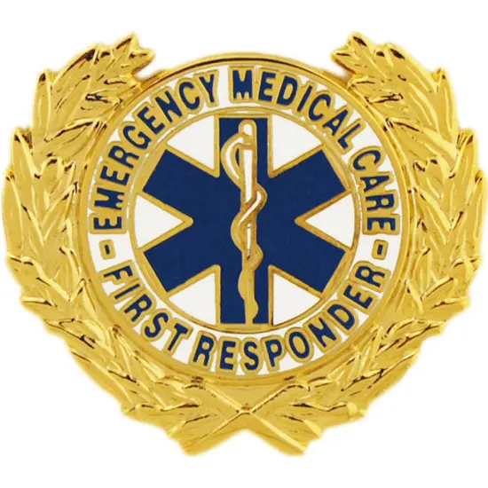 1st Responder EMS Logo with Wreath Pin 1" {1}