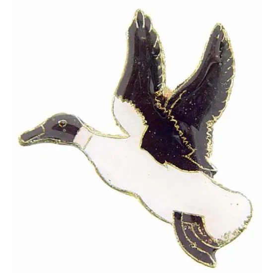 Black & White Duck Pin 1" {1}