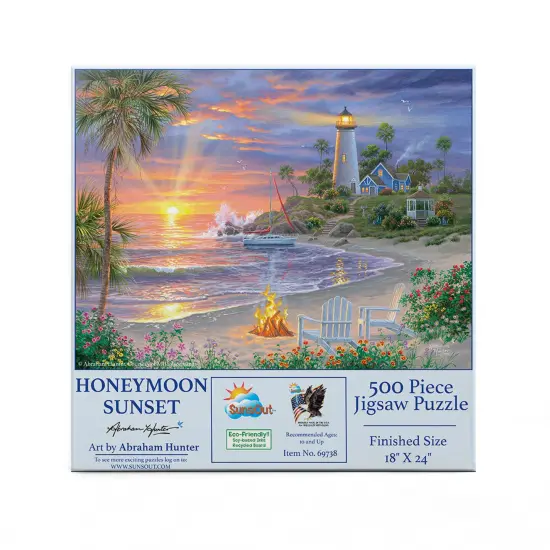 Sunsout Honeymoon Sunset 500 pc Jigsaw Puzzle 69738 {4}