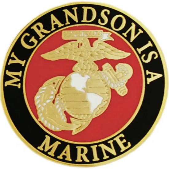 U.S.M.C. My Grandson Is A Marine Pin 1" {1}