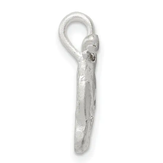 Sterling Silver Violin Pendant Music Charm FindingKing Jewerly 22mm x 8mm {4}