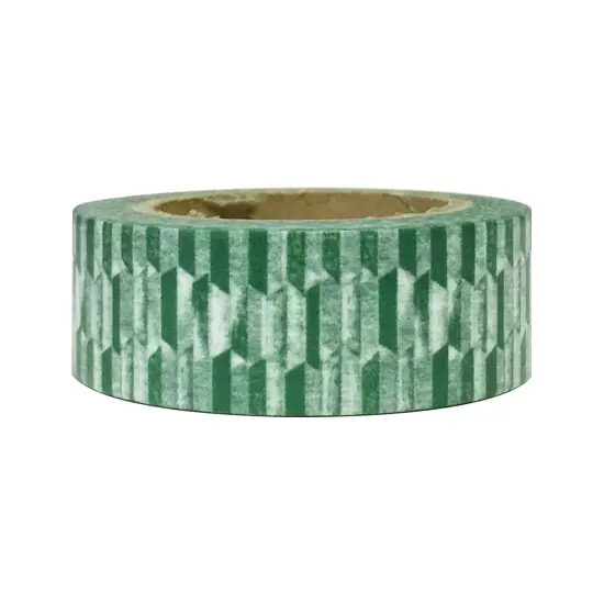 Wrapables&reg; Colorful Washi Masking Tape Green Trapezoids {1}