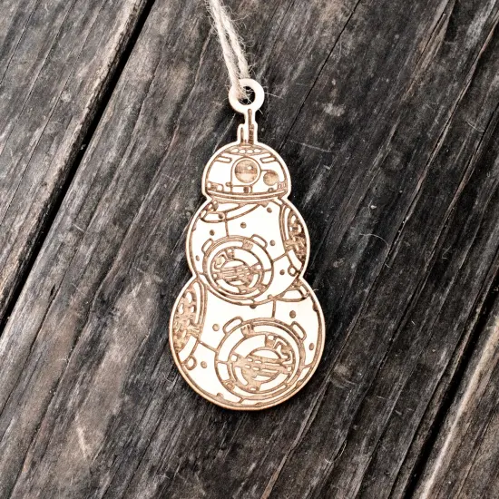 Ornament - BBSnowman - Raw Wood 2x4in {3}