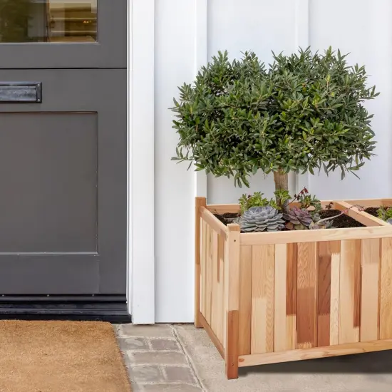 Jumbl Garden Bed, 48x20x20” Wooden Flower & Herb Planter Box {5}