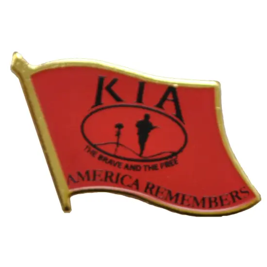 EagleEmblems P62618 Pin-Kia,Honor Flag,Red (1'') {1}