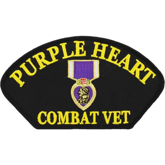 Purple Heart Hat Patch 2 3/4" x 5 1/4" {1}