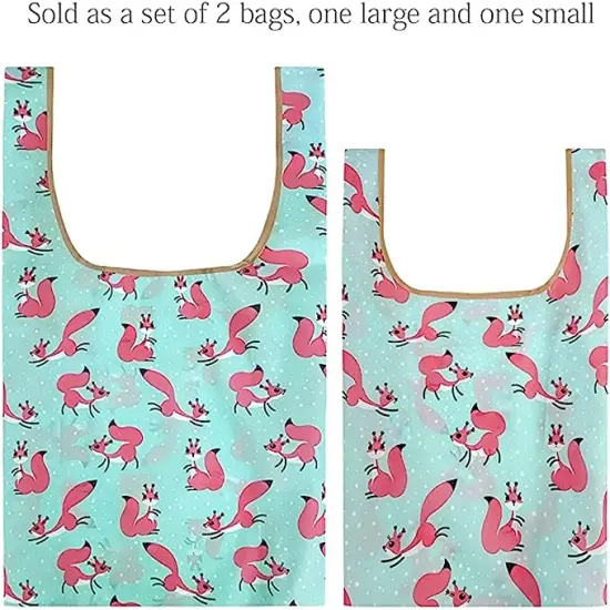 Wrapables JoliBag Collection Reusable Shopping Bag (Set of 6) Foxes, Fishies {4}