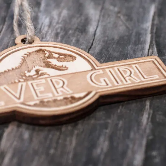 Ornament - Clever Girl - Raw Wood 2x4in {2}