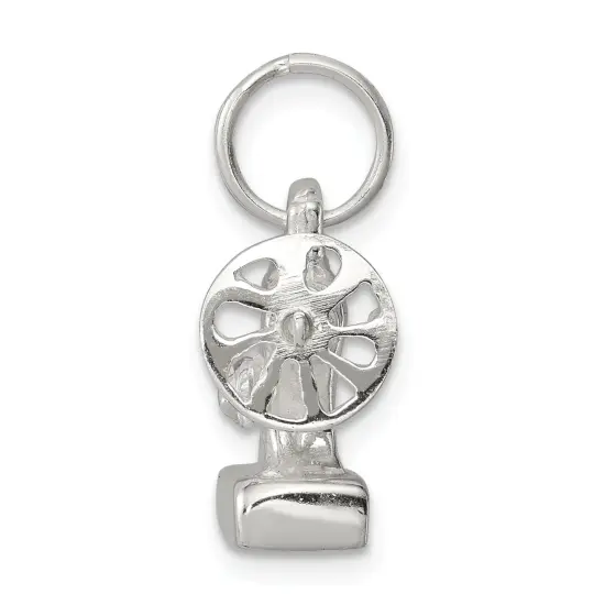 Sterling Silver Sewing Machine Charm Pendant Jewelry 14mm x 17mm {3}