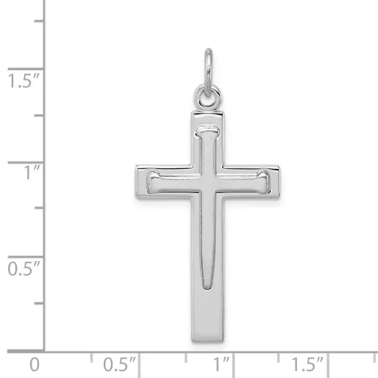 Sterling Silver Cross Charm Jewerly 34mm x 20mm {2}