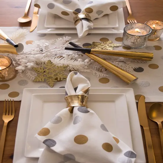 DII Hammered Gold Napkin Ring (Set of 12) {2}