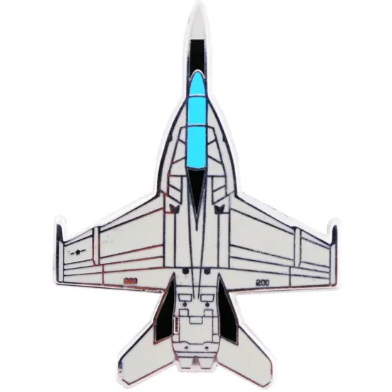 F-18 Hornet Airplane Top View Pin 1 1/2" {1}