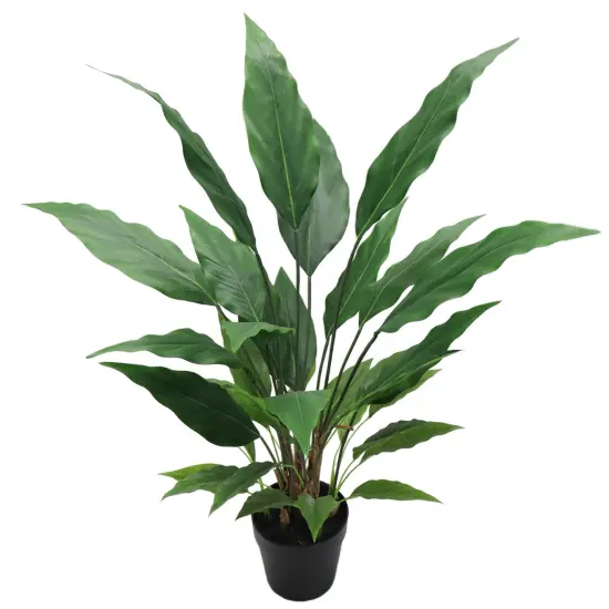 3ft Artificial Green Spathiphyllum Plant - 36 Lifelike Silk Leaves, Indoor Decoration, Home & Office Display - Year-Round Decorative Accent, Floral Home by Artificial Flowers {1}
