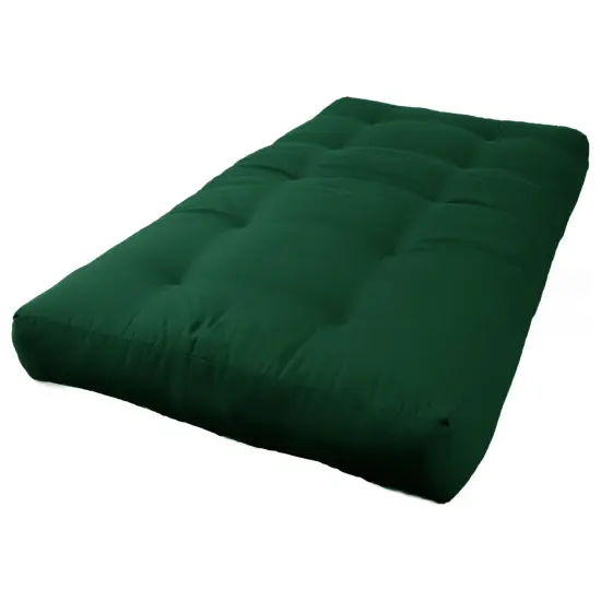 Blazing Needles Renewal 7-inch Twill Twin-size Futon Mattress - Forest Green - Forest Green {1}