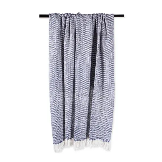 DII Nautical Blue Woven Throw {2}