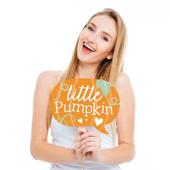 Big Dot of Happiness Little Pumpkin - Fall Birthday Party or Baby Shower Photo Booth Props Kit - 20 Count {4}
