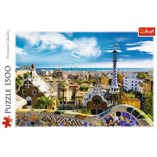 1500 Piece Jigsaw Puzzle, Park G&uuml;ell, Barcelona Spain Puzzle, European Puzzles, Antoni Gaudi Puzzles, Adult Puzzles, Trefl 26147 {3}